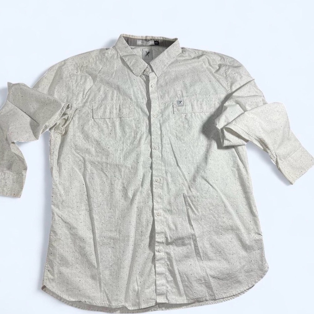 Marc Ecko Cut & Sew Men's XL‎ Gray Long Sleeve Button Down Shirt